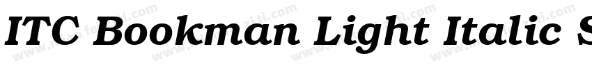 ITC Bookman Light Italic SWA字体转换